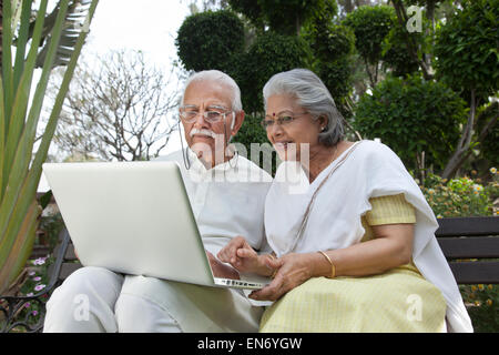 Grandparents welcoming their grandchildren Stock Photo