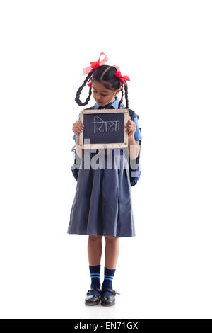 Indian Rural School Girls Holding Books Standing in School Stock Photo ...