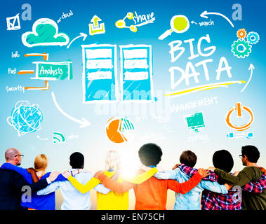 Diversity People Big Data Working Teamwork Friendship Concept Stock Photo
