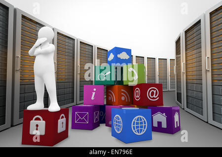 Composite image of white character thinking Stock Photo