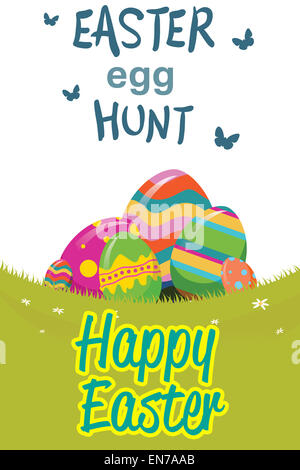 Composite image of easter  egg hunt graphic Stock Photo