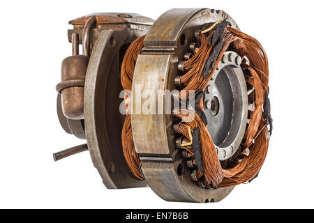 Engine compressor chiller, isolated on white background Stock Photo