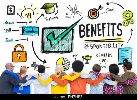 Benefits Gain Profit Earning Income People Friendship Concept Stock Photo