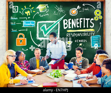 Benefits Gain Profit Earning Income Education Learning Concept Stock Photo
