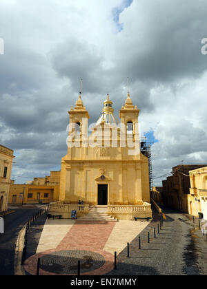 Parish church of San Lawrenz - Gozo, Malta Stock Photo