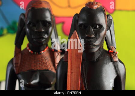African wooden art and statues Stock Photo - Alamy