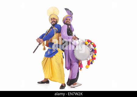 Portrait of bhangra dancers Stock Photo