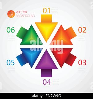 Template Infographics with a 3d arrow. Vector illustration Stock Vector