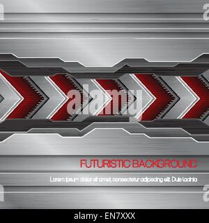 Vector abstract tech futuristic metallic background  EPS10 Stock Vector