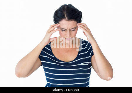 Woman having migraine Stock Photo