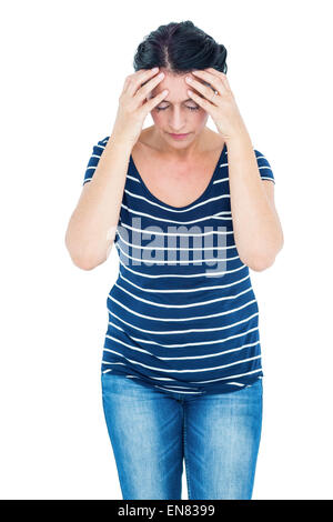 Woman having migraine Stock Photo