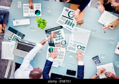 Business People Accounting Report Analysis Concept Stock Photo