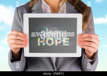 Awereness against medical biology interface in black Stock Photo