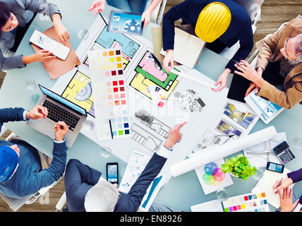 Design Team Planning for a New Project Stock Photo