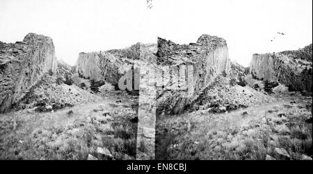 Devils Slide on Cinnabar Mountain Park County, Montana 1871 Stock Photo