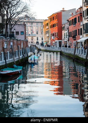 Visitors & locals enjoy Venice, Italy, the City of Canals Stock Photo