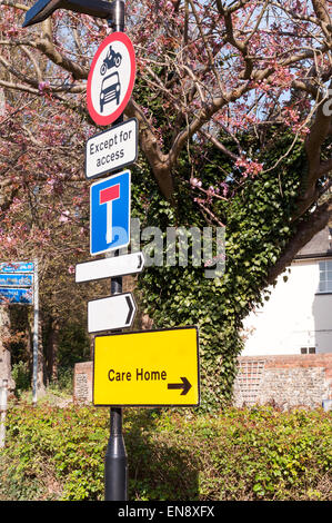 Sign for Care Home with empty spaces for your text