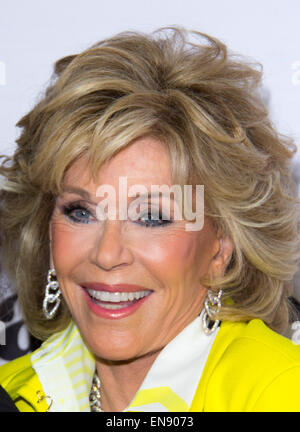 Los Angeles, California, USA. 29th Apr, 2015. Jane Fonda attends Premiere Of Netflix's ''Grace And Frankie'' on April 29th 2015 at Regal Cinemas L.A. Live in Los Angeles, California USA. Credit:  TLeopold/Globe Photos/ZUMA Wire/Alamy Live News Stock Photo