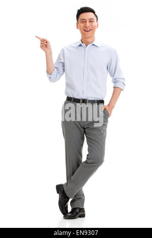 Business man gesturing Stock Photo