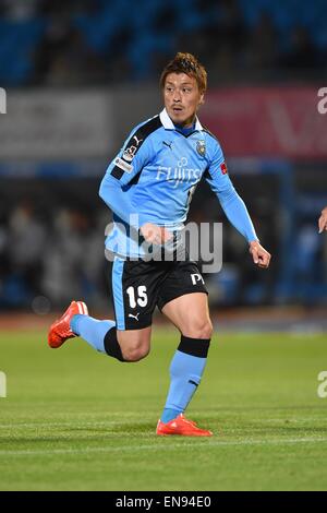 Kanagawa, Japan. 25th Apr, 2015. Takayuki Funayama (Frontale) Football/Soccer : 2015 J1 League 1st stage match between Kawasaki Frontale 3-0 Ventforet Kofu at Todoroki Stadium in Kanagawa, Japan . © AFLO/Alamy Live News Stock Photo