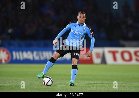 Kanagawa, Japan. 25th Apr, 2015. Makoto Kakuda (Frontale) Football/Soccer : 2015 J1 League 1st stage match between Kawasaki Frontale 3-0 Ventforet Kofu at Todoroki Stadium in Kanagawa, Japan . © AFLO/Alamy Live News Stock Photo