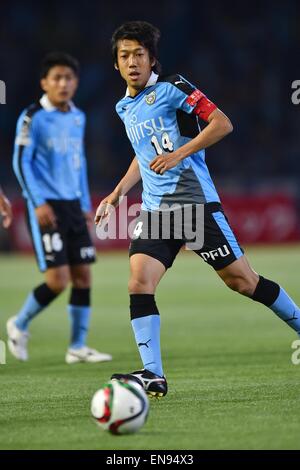 Kanagawa, Japan. 25th Apr, 2015. Kengo Nakamura (Frontale) Football/Soccer : 2015 J1 League 1st stage match between Kawasaki Frontale 3-0 Ventforet Kofu at Todoroki Stadium in Kanagawa, Japan . © AFLO/Alamy Live News Stock Photo