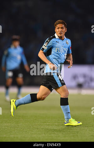 Kanagawa, Japan. 25th Apr, 2015. Yoshito Okubo (Frontale) Football/Soccer : 2015 J1 League 1st stage match between Kawasaki Frontale 3-0 Ventforet Kofu at Todoroki Stadium in Kanagawa, Japan . © AFLO/Alamy Live News Stock Photo