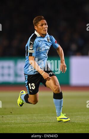 Kanagawa, Japan. 25th Apr, 2015. Yoshito Okubo (Frontale) Football/Soccer : 2015 J1 League 1st stage match between Kawasaki Frontale 3-0 Ventforet Kofu at Todoroki Stadium in Kanagawa, Japan . © AFLO/Alamy Live News Stock Photo