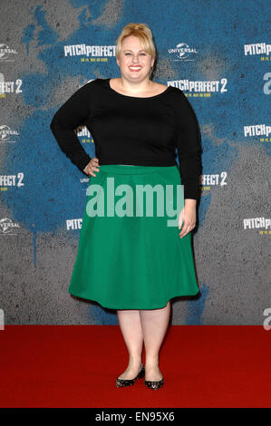 Berlin, Germany. 29th Apr, 2015. Australian actress Rebel Wilson attends to the Photocall for he new movie 'Pitch Perfect 2' at the Ritz Hotel in Belrin, Germany. Credit:  dpa picture alliance/Alamy Live News Stock Photo