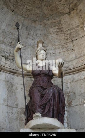 Italy. Rome. Campidoglio. Statue Minerva, the roman goddess. Stock Photo
