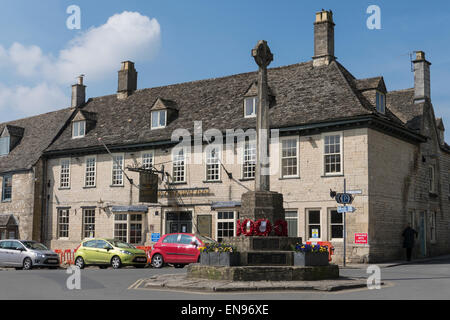 England, Gloucestershire, Minchinhampton, Market square Stock Photo