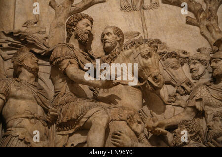 Monument in honour of Marcus Aurelius (161-180 AD). 2nd C.  Submission of the barbarians. Relief from a triumphal arch.