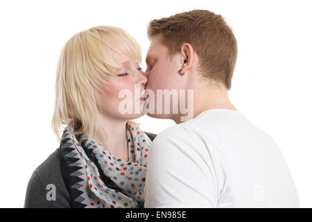 kissing couple Stock Photo