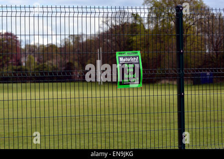 warning notices at didsbury sports ground, ford lane, didsbury ...