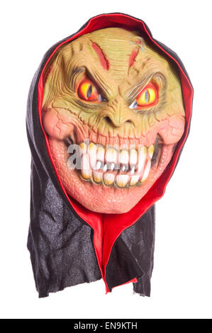 Scary halloween fancy dress mask cutout Stock Photo