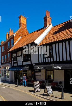 Half timbered buildings in Newark on Trent town centre Nottinghamshire England UK Stock Photo