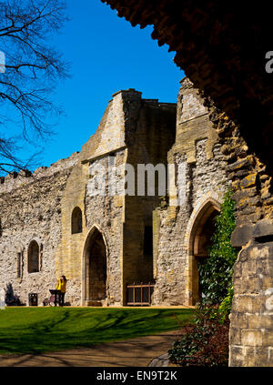 The ruins of Newark Castle in Newark on Trent Nottinghamshire England UK built mid 12th century and restored in 19th century Stock Photo