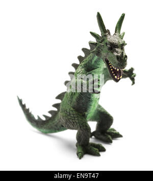 Standing Monster Dragon Isolated on White Background. Stock Photo