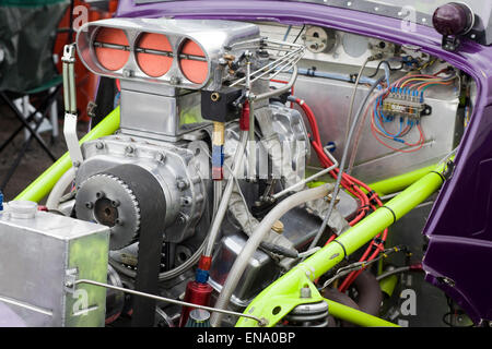 A Customized Dragster called the Alien at Santa Pod Raceway UK Stock Photo