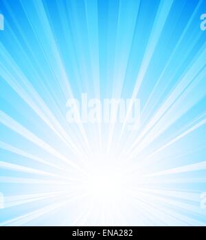 Vector illustration Orange summer sun light burst Stock Vector