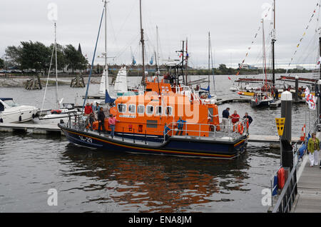 RNLI (Inner Wheel ll) Trent class Lifeboat moored in Cardiff bay during the harbour festival 2009 Sea rescue service Stock Photo