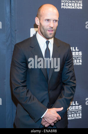 Actor Jason Statham attends the Pioneer Dinner during 2015 CinemaCon in Las Vegas. Stock Photo