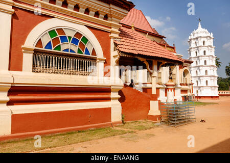 Shantadurga Temple, Ponda, Goa. Stock Photo