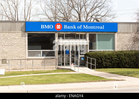 Bank of Montreal building in Grand Bend, Ontario Stock Photo