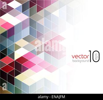 Abstract retro cubes vector background. EPS 10 Stock Vector