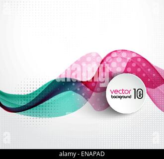 Abstract transparent wave background with halftone. EPS 10 Stock Vector