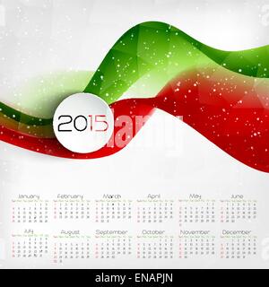 2015 Year Calendar.  Vector illustration.  EPS 10 Stock Vector