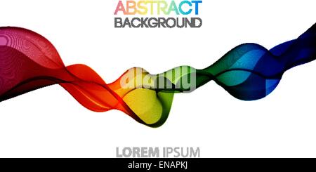 Vector Abstract smoky waves  background. Template brochure design Stock Vector