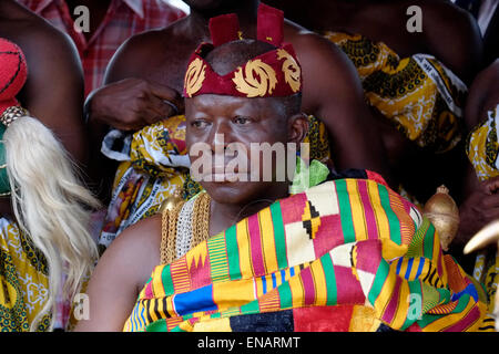 Otumfuo Nana Osei Tutu II the 16th King Asantehene traditional ruler of the Kingdom of Ashanti or Asante which was an Akan empire and kingdom from 1701 to 1957, in what is now modern-day Ghana West Africa. Today, the Ashanti Kingdom survives as a constitutionally protected, sub-national traditional state in union with the Republic of Ghana Stock Photo