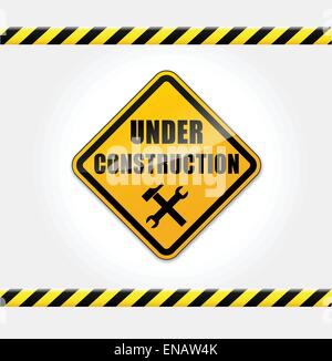 Vector illustration of website page for under construction concept Stock Vector